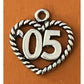 James Avery Retired Sterling Silver ‘05 Year In Twisted Rope Heart Charm Pre-Owned