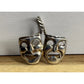 Vintage Sterling Silver Theater Drama Mask V Laugh Now Cry Later Charm
