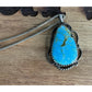 Sterling Silver Turquoise Pendant And Necklace Southwestern Statement Necklace