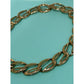 Vintage Erwin Pearl Gold Tone Chunky Chain Choker Statement Necklace 15"