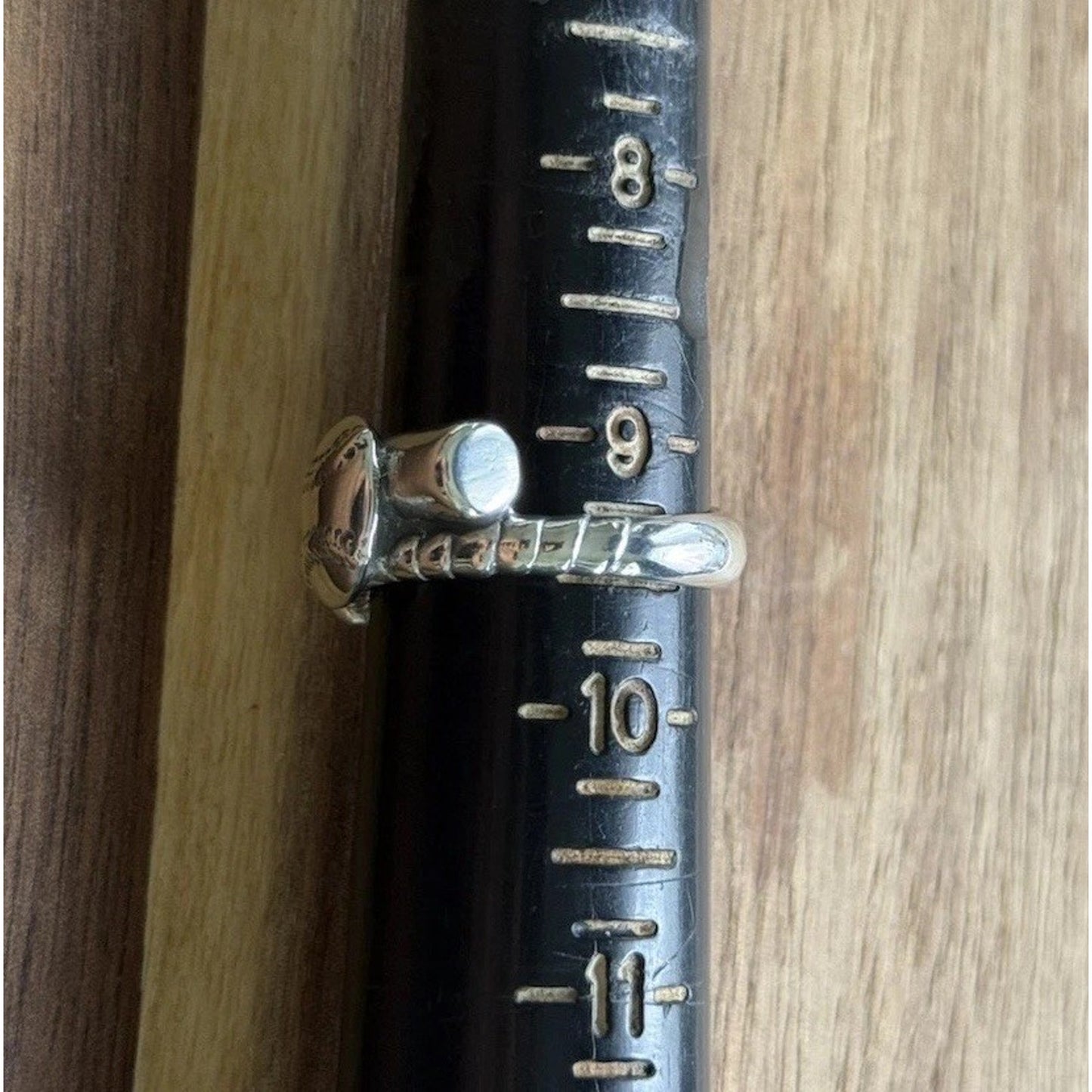 James Avery Retired Sterling Silver Baseball And Bat Wrap Ring Size 9.5