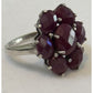 Vintage Ruby Flower Cluster Ring Estate Cocktail Ring Size 7 July Gemstone