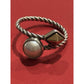 James Avery Retired 925 Silver Marlowe Bronze w/ Cultured Pearl Ring Size 10 Pre-Owned