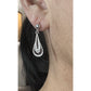 Vintage Sterling Silver Filigree Drop Earrings Dainty Light Teardrop Design