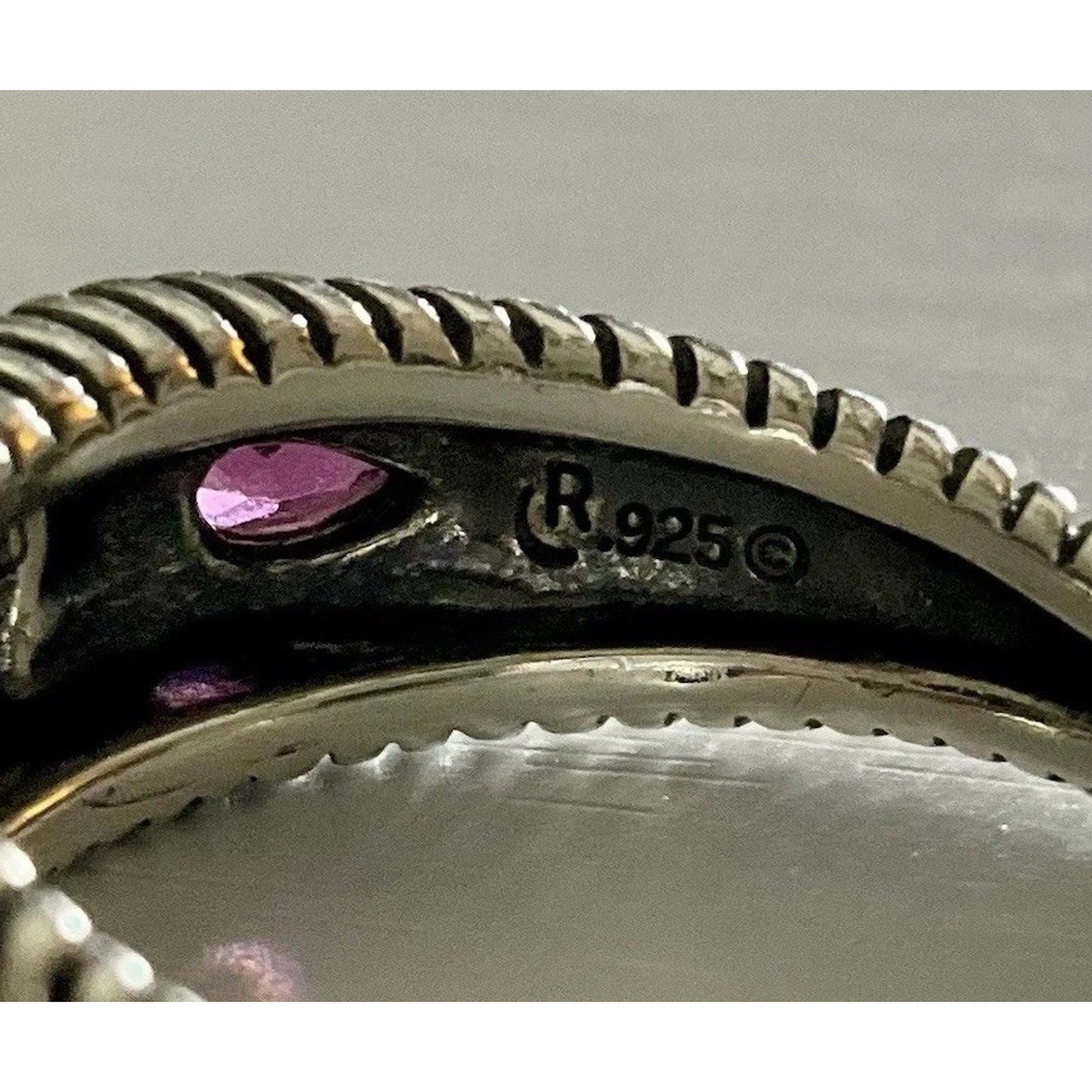 Carolyn Pollack Relios 925 Sterling Silver Garnet Ring Southwestern Size 9