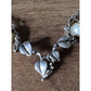 Vintage LAKI 14K & 925 Sterling Silver Pearl Necklace Botanical Leaf Vine 19”