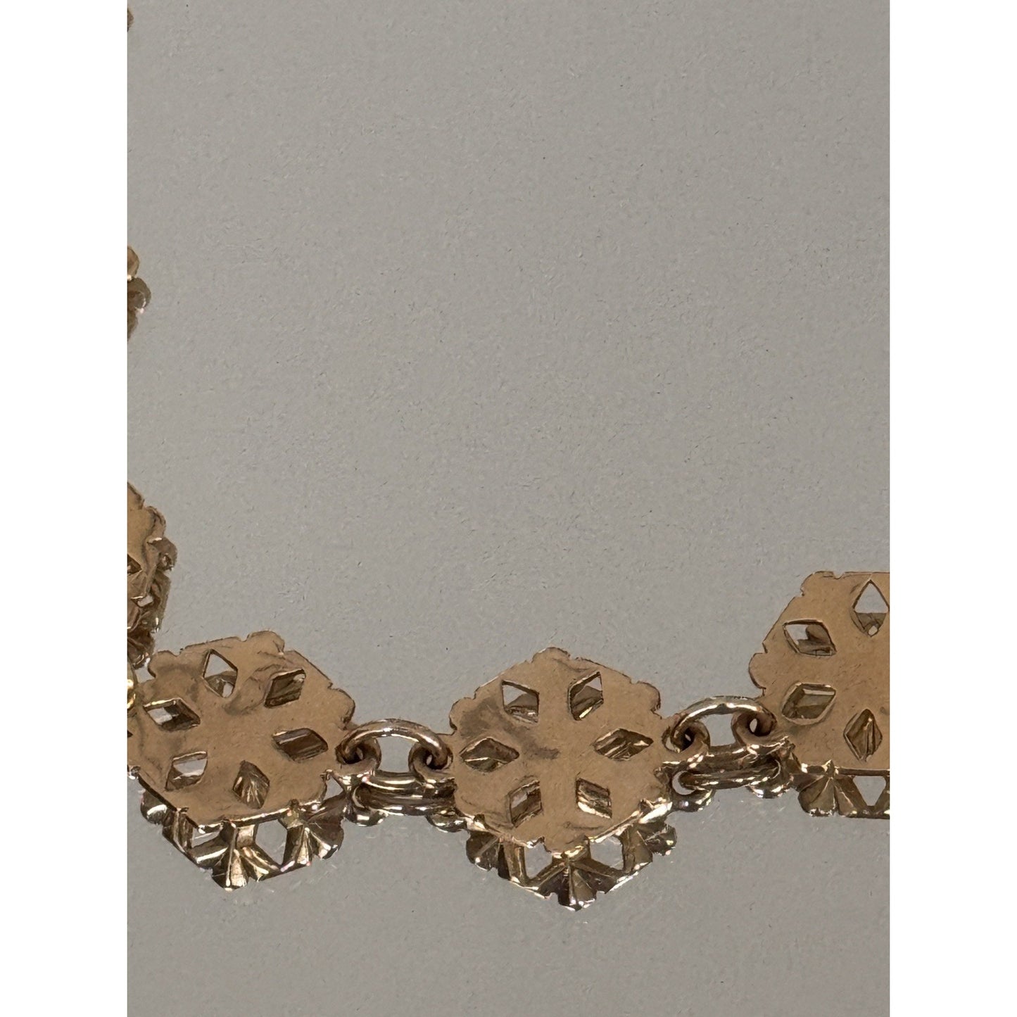 Pre Owned Retired ULTRA RARE James Avery 14K Crystalline Snowflake Bracelet 8” 18gr - 1984