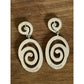 Sterling Silver Spiral Swirl Dangle Post Earrings 925 Modern Abstract 1.5” 9.9gr