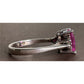 Vintage Sterling Silver Pink Sapphire Cocktail Ring Size 7 NY