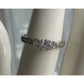 Sterling Silver Three Stone Ring Size 7 Engagement Style Promise Ring 925