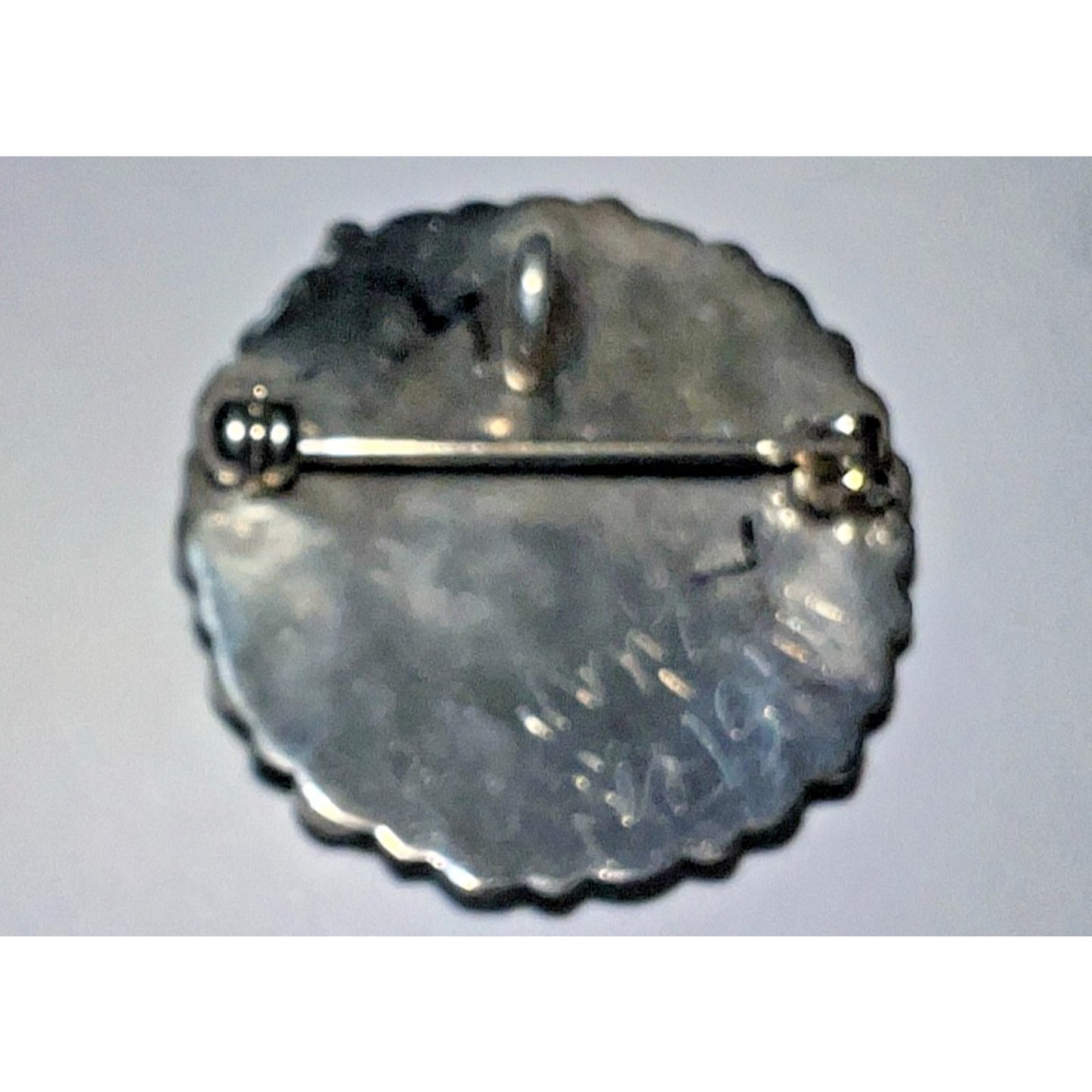 Signed M. Stead Zuni Sterling Silver Turquoise Cluster Pin Pendant Pin Brooch