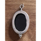 Vintage Sterling Silver Black Onyx Oval Pendant 925 Mexico 17g
