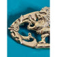Vintage Florenza Lion Rampant Brooch Gold Tone Heraldic Pin 60-70’s Mid Century