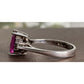 Vintage Sterling Silver Pink Sapphire Cocktail Ring Size 7 NY