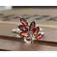 IBBC Sterling Silver Leaf Vine Wrap Ring 925 Marcasite Style Bypass Ring Size 7