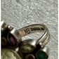 Nicki Butler Multi Gemstone Sterling Silver Ring 925 India Amethyst Garnet 7.5