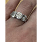 Sterling Silver CZ Engagement Wedding 925 Ring Size 7.5 Baguette Accent