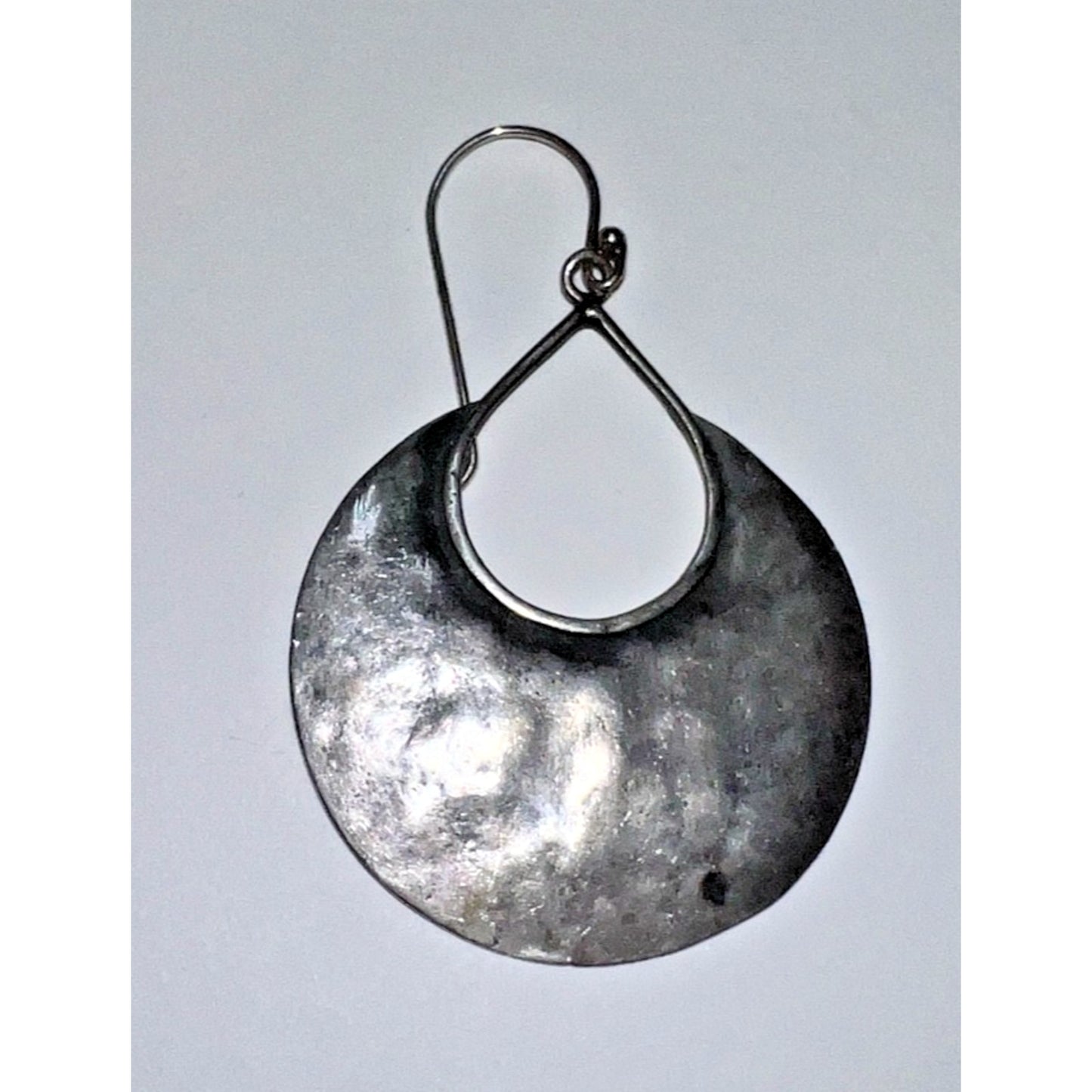 Silpada 925 Sterling Silver Hammered Dangle Crescent Earrings