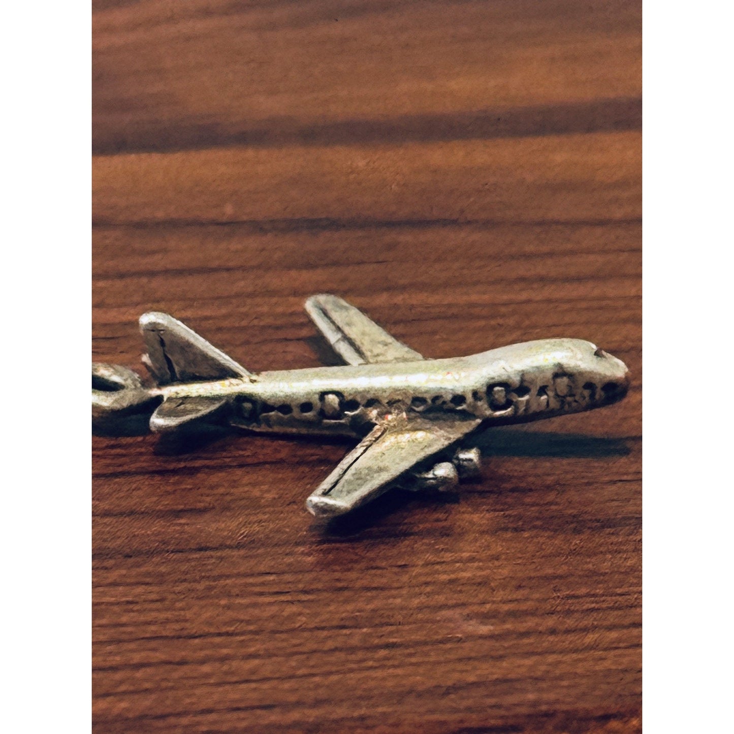 Vintage Danecraft Sterling Silver AIRPLANE Charm Pendant