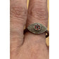 Vintage HSN Rarities Carol Brodie Sterling Silver Evil Eye Red Sapphire Ring Sz