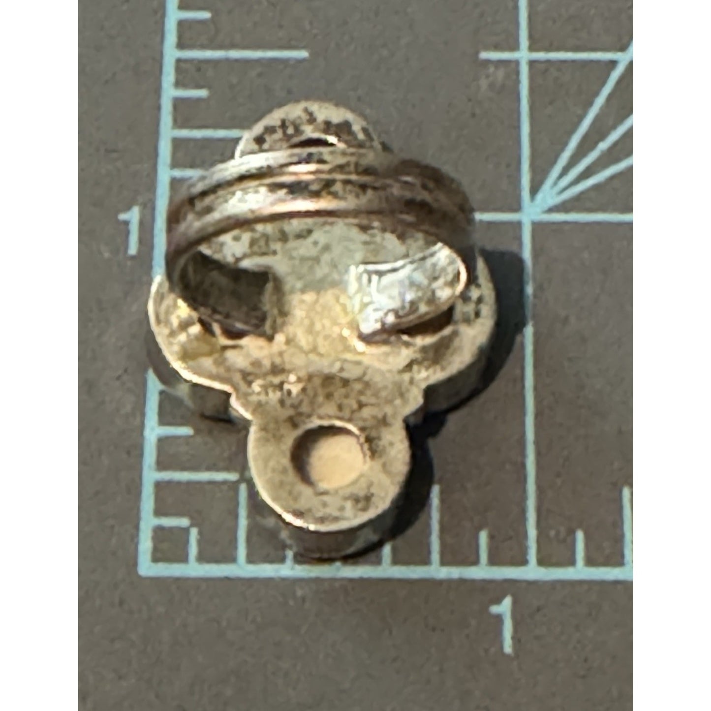 Shiva Eye 4 Shell Cross Pacific Cat's Eye Ring Boho Beach Ring Healing Sz 8