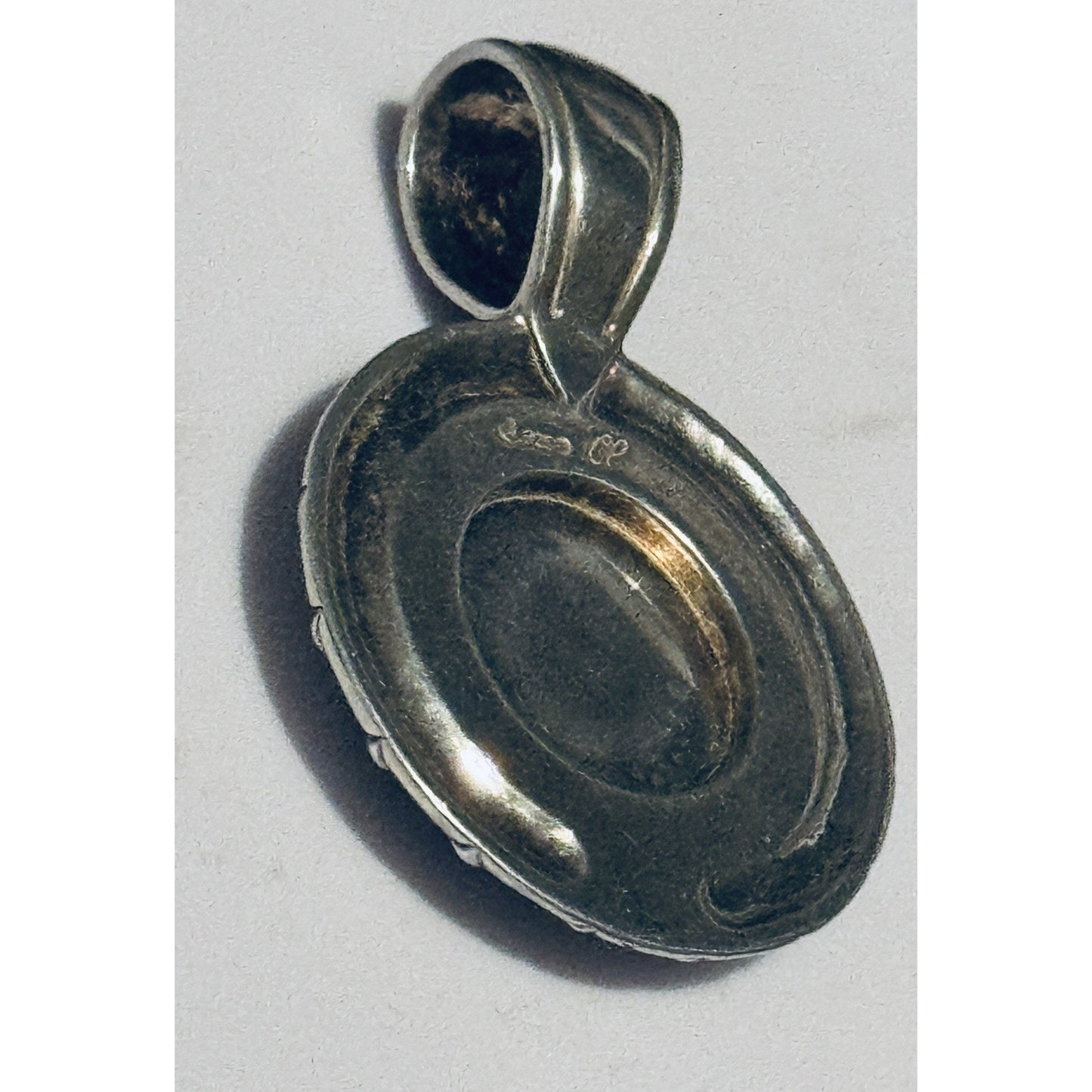 Vintage Carolyn Pollack CP Sterling Silver Lapis Mother of Pearl Pendant 20g