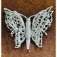 Vintage Monet Butterfly Brooch Silver Tone Filigree Insect Pin Signed 1970s