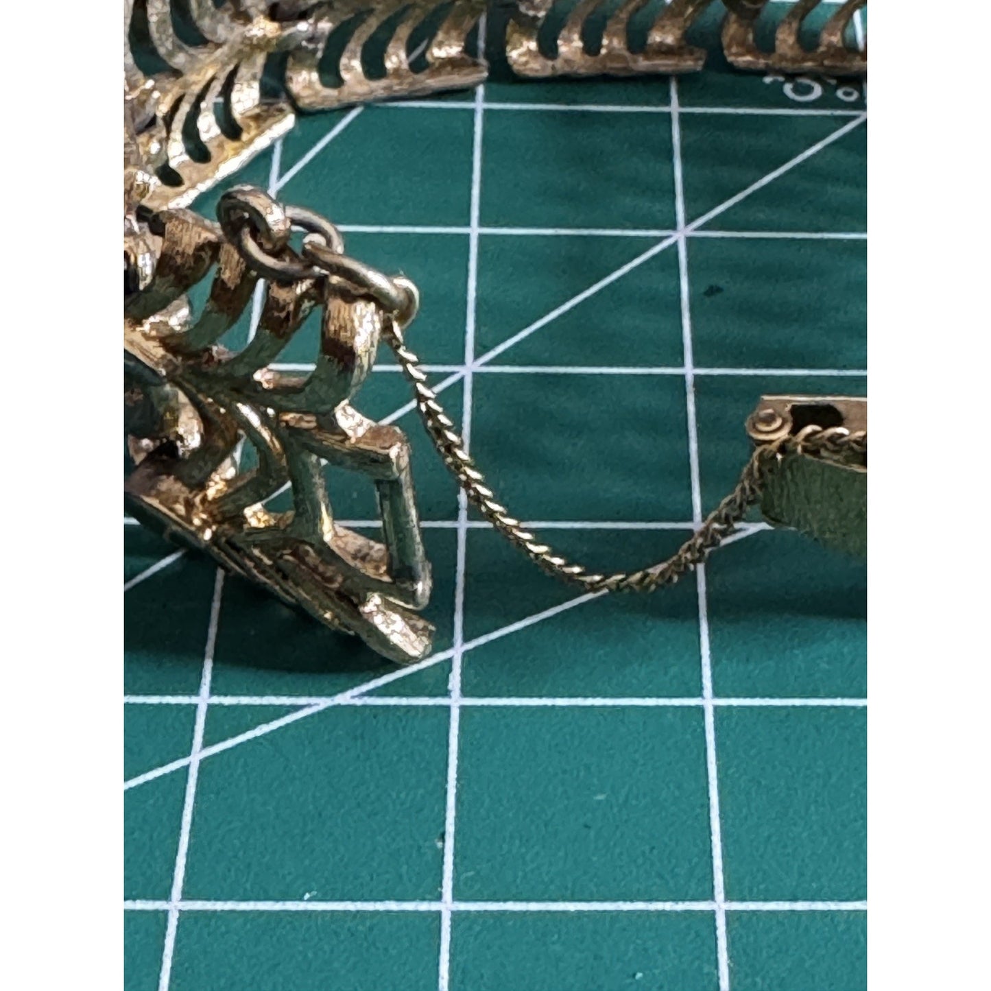 Monet Golden Weave Bracelet Gold Plated Filigree 1960s Vintage Jewelry Signed