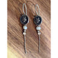Sterling Silver Freshwater Pearl Floral Dangle Earrings 925 Israel 1.875”