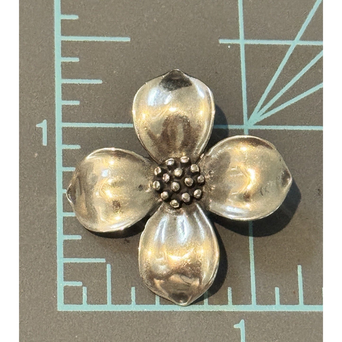 Retired James Avery Dogwood Pendant Flower Floral Sterling Silver