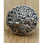 Robert Manse M ID 925 Sterling and 18K Gold Dragonfly Flower Sz 8.5 Bali 7g