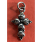 Vintage 925 Sterling Silver Puffy Heart Cross Charm