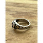 James Avery Retired Amethyst Heart 14kt Gold Flower Sterling Silver Ring Size 5
