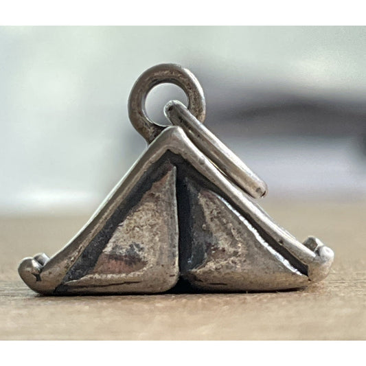 Vintage Sterling Silver Camping Tent Charm