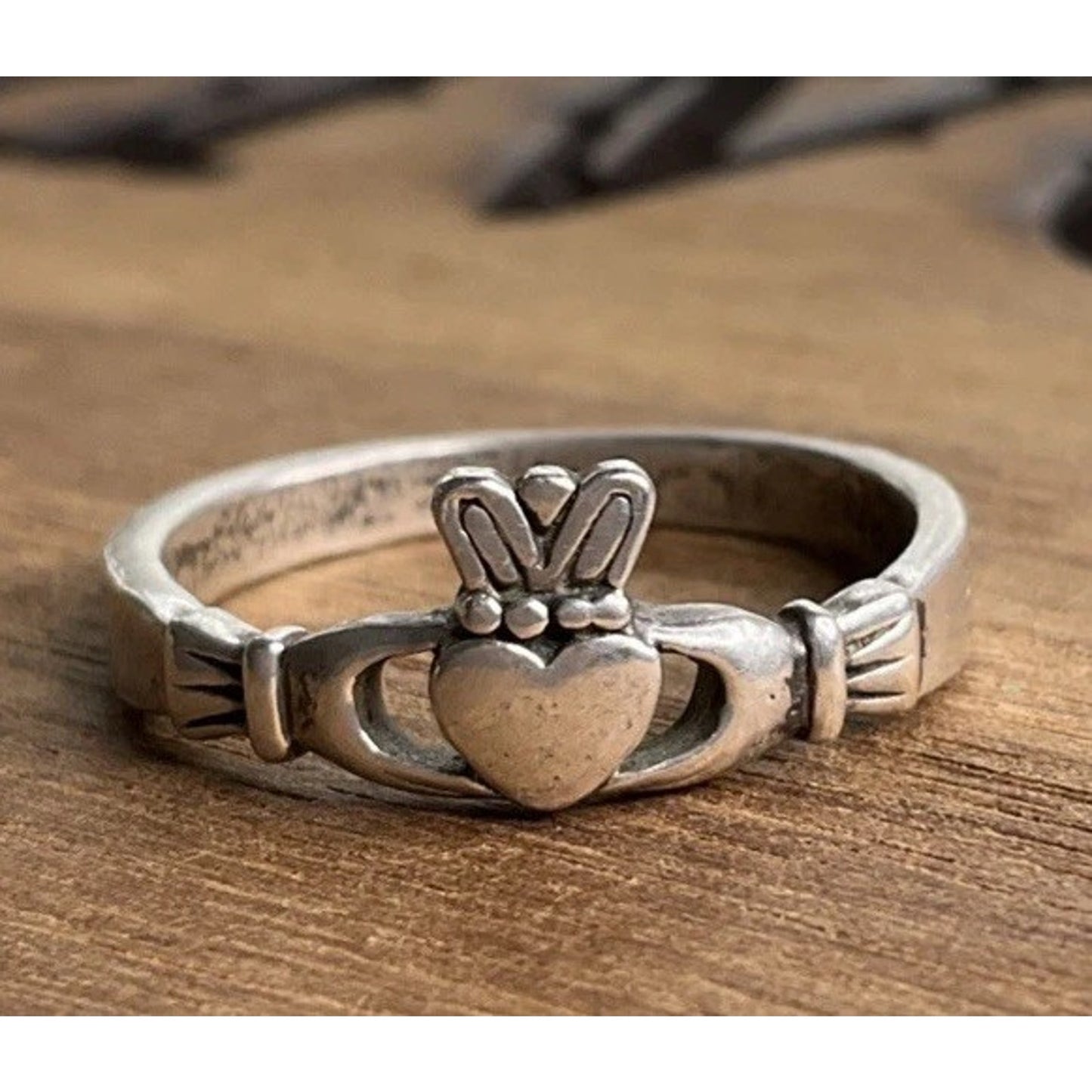Sterling Silver Claddagh Ring Size 7 Irish Celtic Heart Crown Hands 925