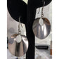 Vintage Taxco Sterling Silver Modernist Round Dangle Earrings TM-82 Taxco