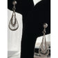 Vintage Sterling Silver Filigree Drop Earrings Dainty Light Teardrop Design