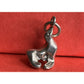 Vintage Sterling Silver Seal Charm Pendant Animal Theme