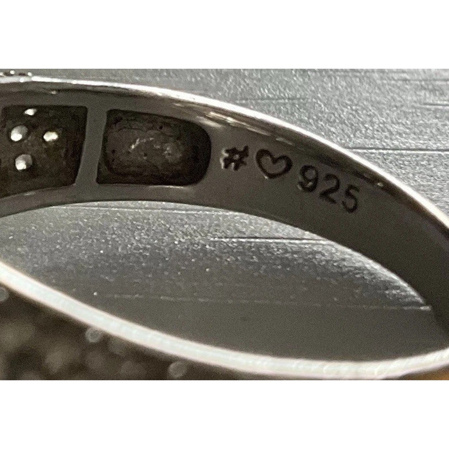 Sterling Silver Blue Stone Ring 925 Missing Stones Repair Craft Size 6.5