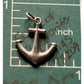 Vintage Sterling Silver Anchor Pendant Charm Signed RJ Nautical Maritime Jewelry