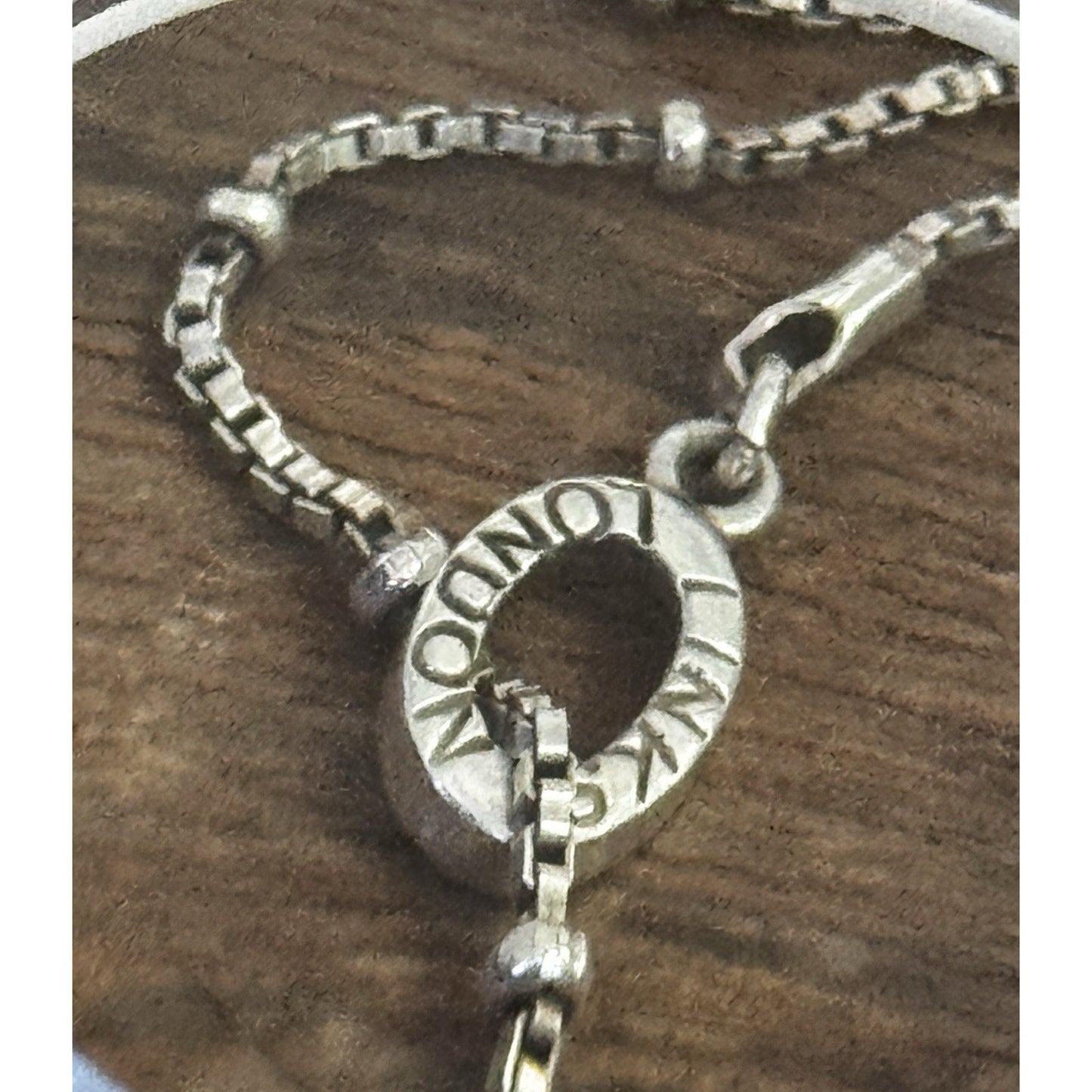Vintage Links of London Bamboo Y Lariat Necklace Sterling Silver 925 18” Y2K