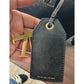 Isaac Mizrahi Saffiano Black Leather Monogram Large Tote Bag Purse With IM Tag