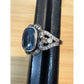 Vintage ESPO Sterling Silver Blue Topaz Ring Halo Joseph Esposito Size 8.5