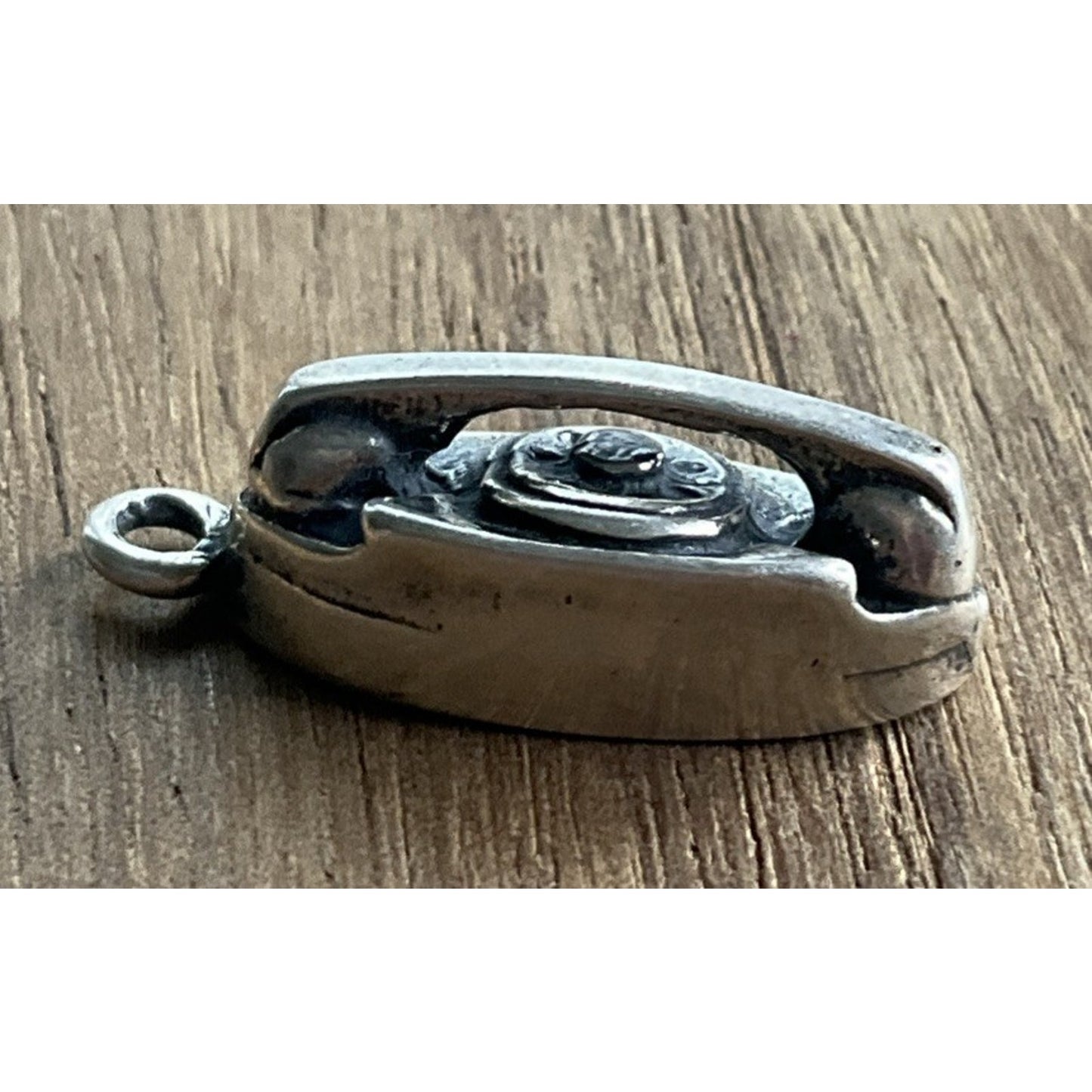 Vintage Sterling Silver Rotary Telephone Charm
