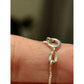 Vintage Sterling Silver Swarovski Crystal Snowflake Pendant Necklace 18”