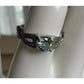 Vintage Sterling Silver Green Moissanite 925 Ring Size 9 Engagement Love Gift