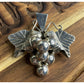 Vintage Taxco Mexico TO-102 Sterling Silver Grape Cluster Brooch Pendant