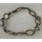 Pre Owned James Avery Retired Silver and Bronze Geometric Bracelet 7” Medium