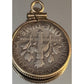 Vintage 1949 Roosevelt Dime 90% Silver Pendant Charm In 10K Gold WPC Bezel