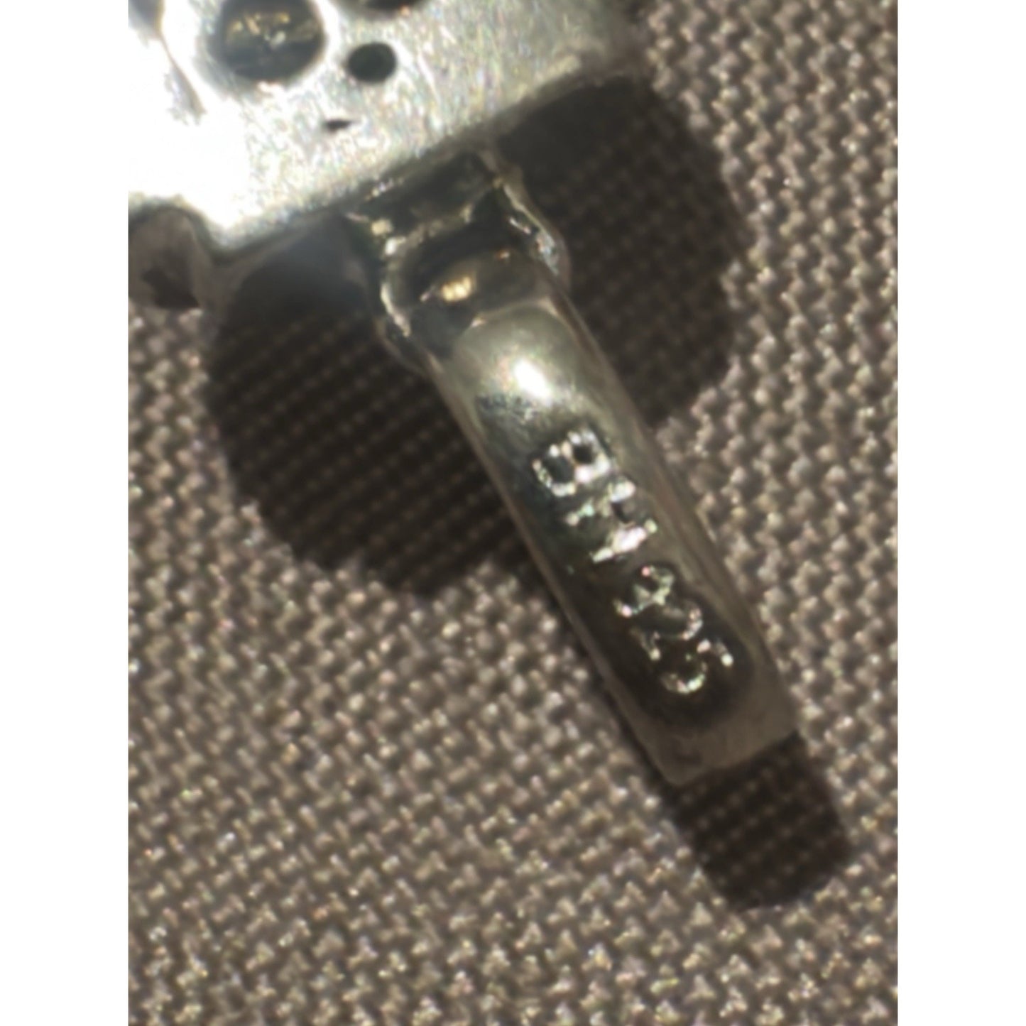 BH 925 Sterling Silver Diamond Accent Nugget Cross Pendant 7.4g 1.6”